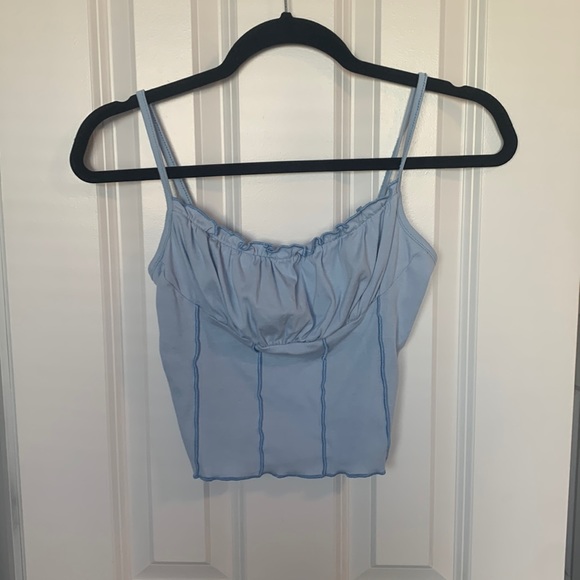 NWOT SHEIN LETTUCE EDGE CROP TOP - Picture 2 of 5